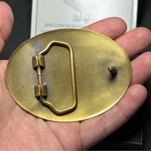 NWT NRA Golden Eagles National Rifle Association Belt Buckle W/ Box Certificate - Picture 3 of 6